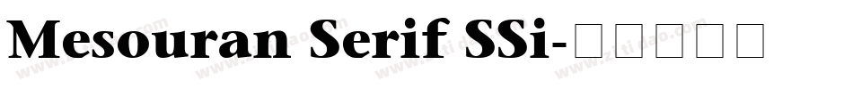 Mesouran Serif SSi字体转换